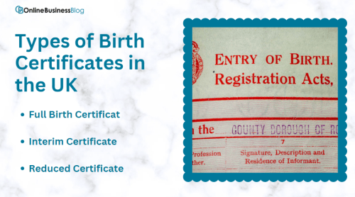 Types of Birth Certificates in the UK